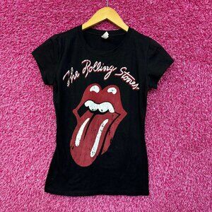 The Rolling Stones Hot Lips Logo Women’s Rock Band Top M